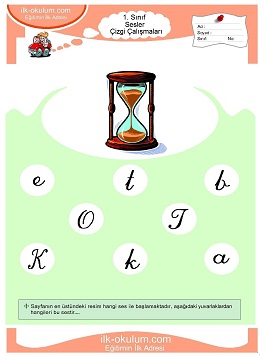 Çocuklar İçin K Sesi Çalışma Sayfaları 